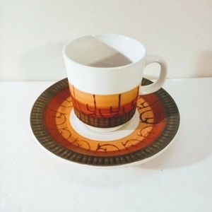 Casual Ceram Stoneware Galaxy Cup & Saucer Set